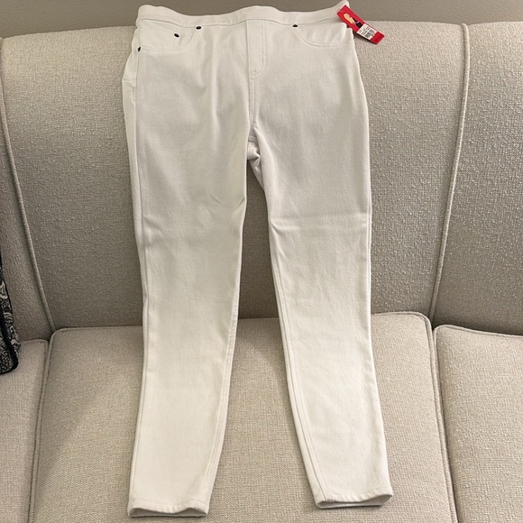 Spanx Cropped Deni Leggings Soft Denim White - Picture 4 of 14